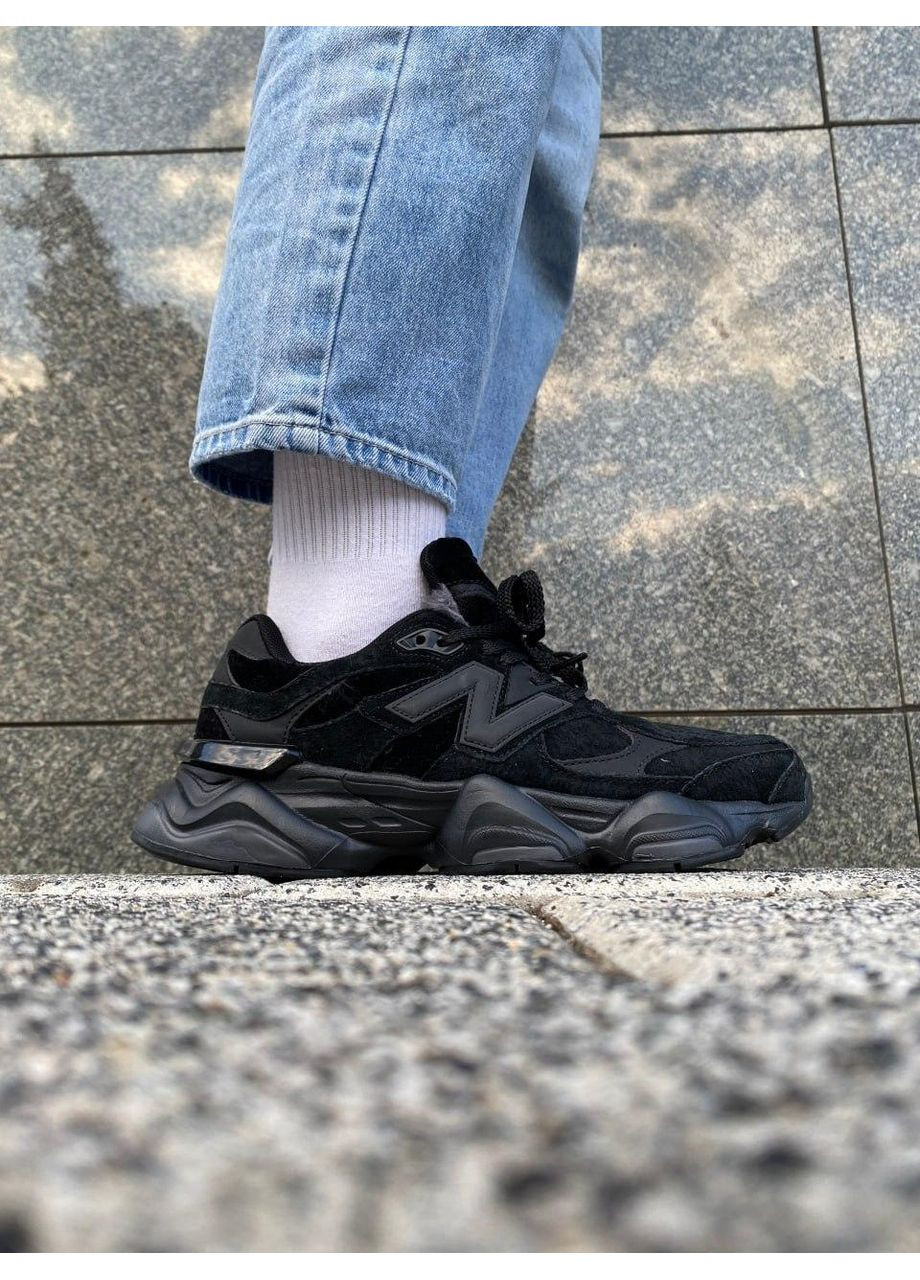 Чорні Зимовий кросівки чоловічі new balance 9060 black нью беланс 9060 No Brand