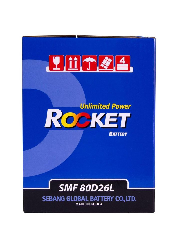 Автомобильный аккумулятор Japan 6СТ-70Ah АзЕ 600A (CCA) SMF 80D26L Rocket (349807859)
