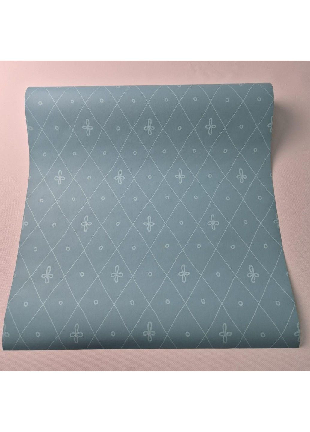 Виниловые обои 0.53 × 10.05 м 4 Woman 54009, голубые с узором для спальни, гостиной, кабинета MARBURG (361205064)