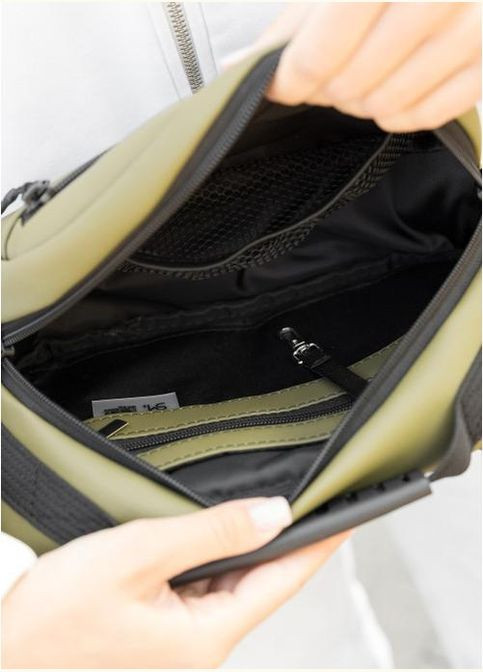 Сумка на пояс через плече жіноча з екошкіри Хакі 35593 Sambag (334673978)