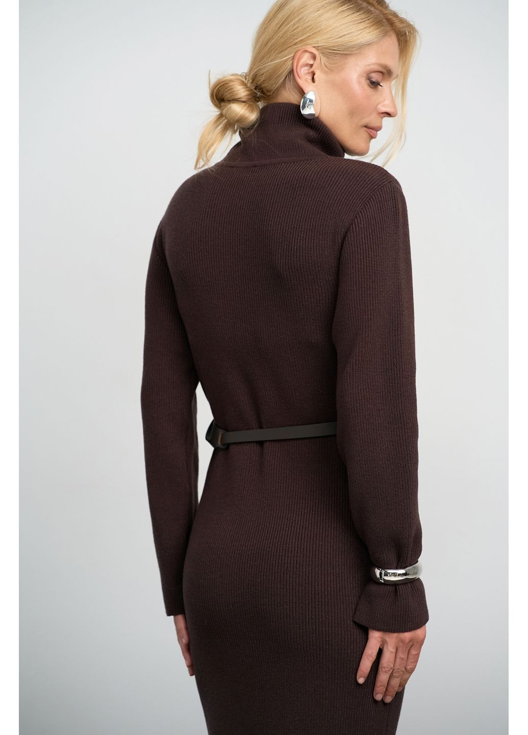 Темно-коричневое платье 2864 Triko Bakh