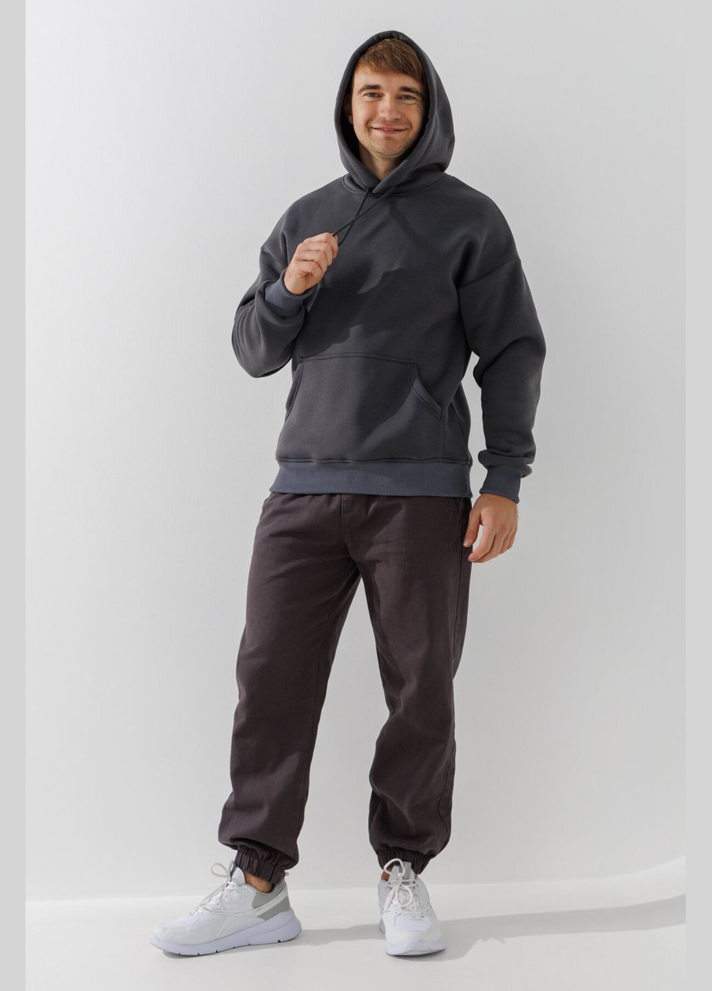 Худи однотонный мужской MBC02336 Графитовый shop (2000990842299) LAWA (315989893)