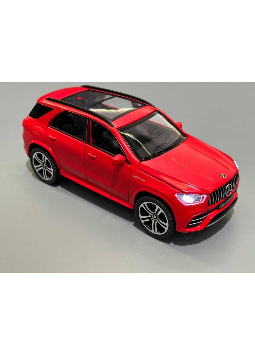 Машинка Автосвіт Mercedes GLE 1:32 відчиняються двері капот багажник звук підсвічування Червона (AP-1809) No Brand (366969789)