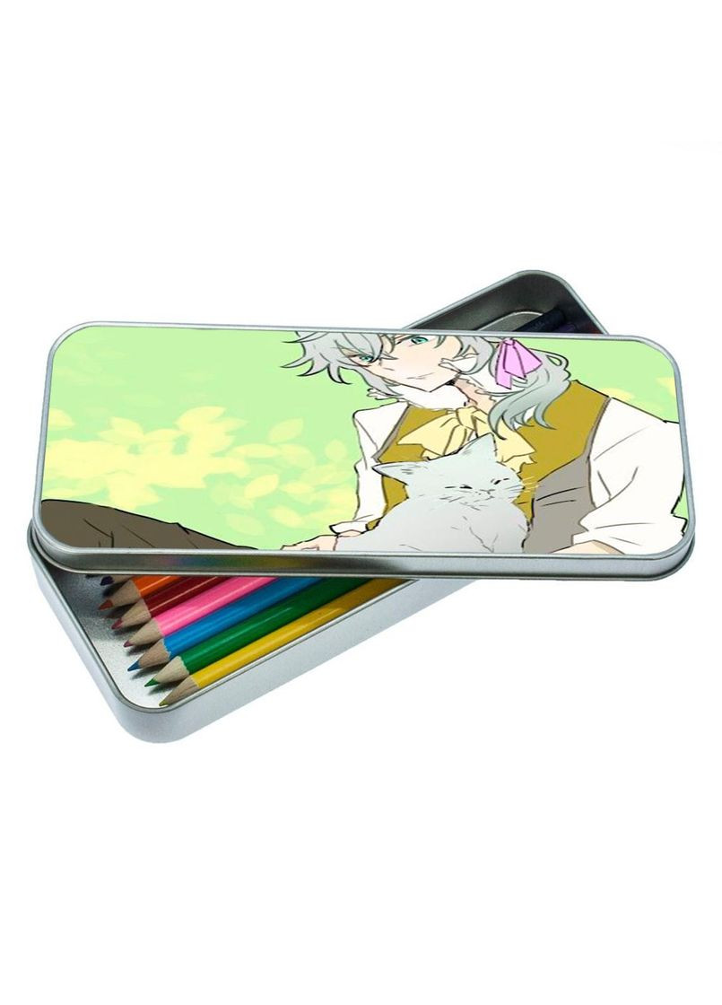 Пенал школьный для мальчика и девочки металлический Аниме Сказка о сахарном яблоке #009 7*18 см Silver No Brand (309156688)