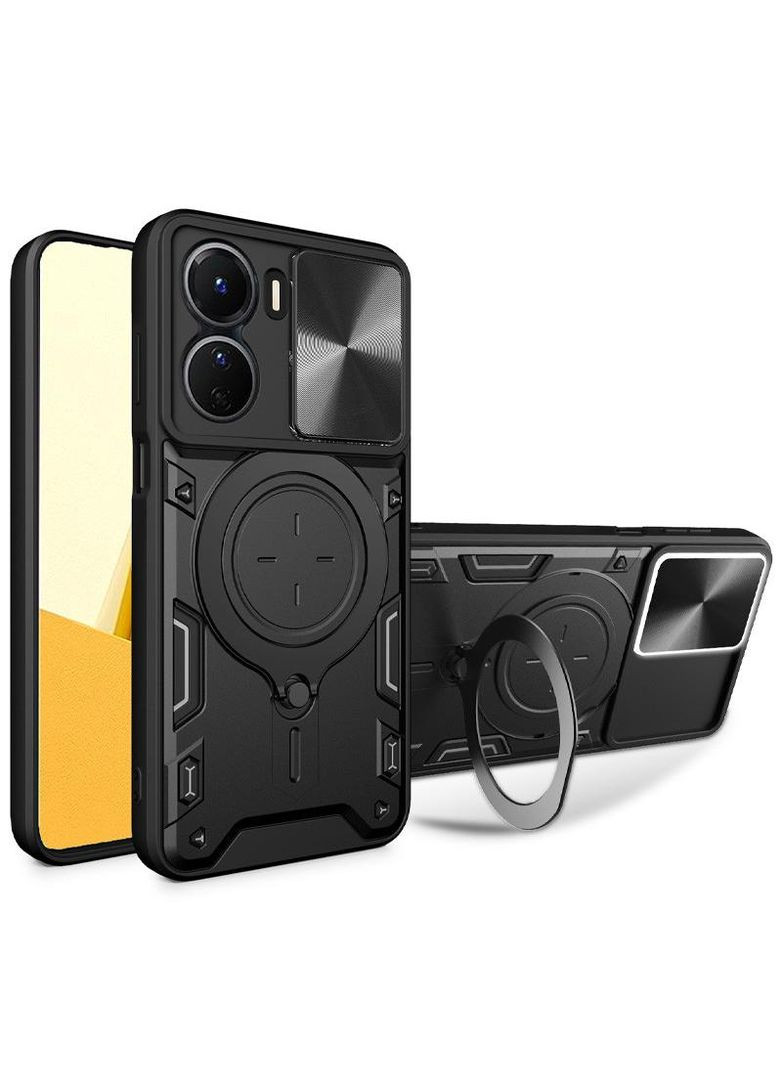 Ударостійкий чохол Bracket Ringstand із захисною шторкою для камери на Xiaomi Redmi 13C Epik (314999063)