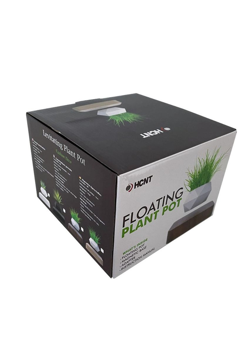 Магнитный левитирующий горшок для растений HCNT Magnetic Levitating Pot M10-GW4 Black No Brand (340405022)