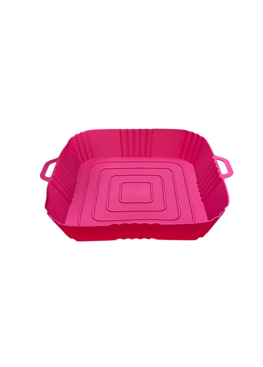 Форма в аэрогриль квадратная силиконовая 19872 19х19х4 см розовая No Brand (371711926)
