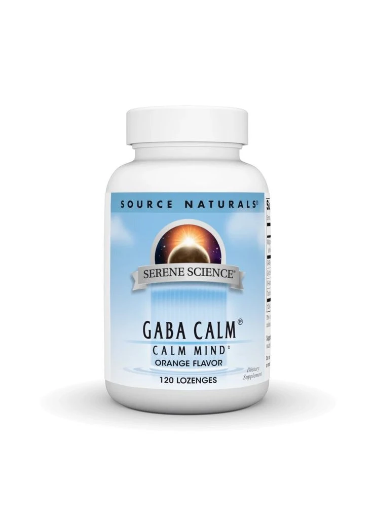 Амінокислота Serene Science GABA Calm, 120 льодяників - Апельсин Source Naturals (322209348)
