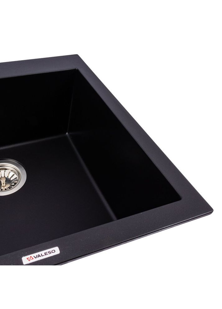 Комплект: Мийка гранітна 5050 GALAX + Змішувач Q411MB + Сифон Valeso (353746836)