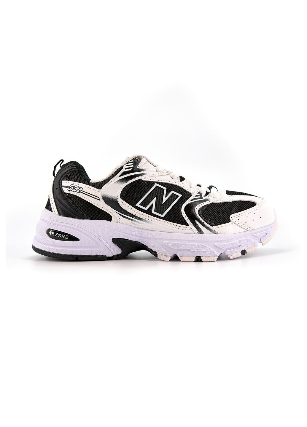 Белые летние кроссовки new balance white black v2 No Brand 530