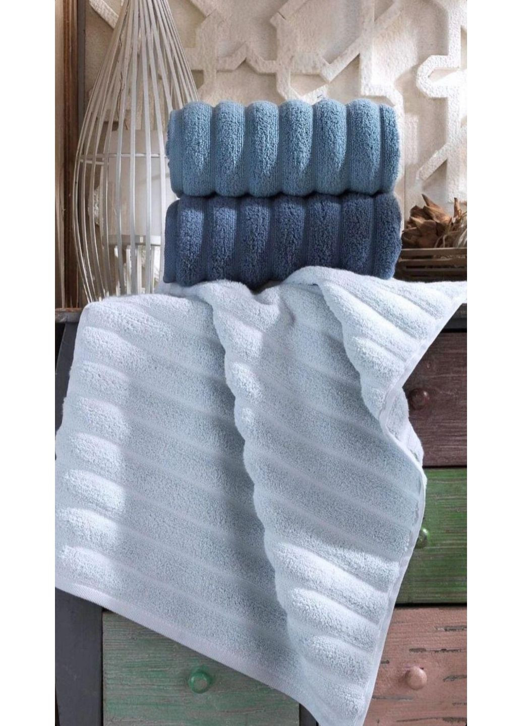 Cestepe комплект хлопковых полотенец для ванной (3 штуки) комбинированный производство - Турция