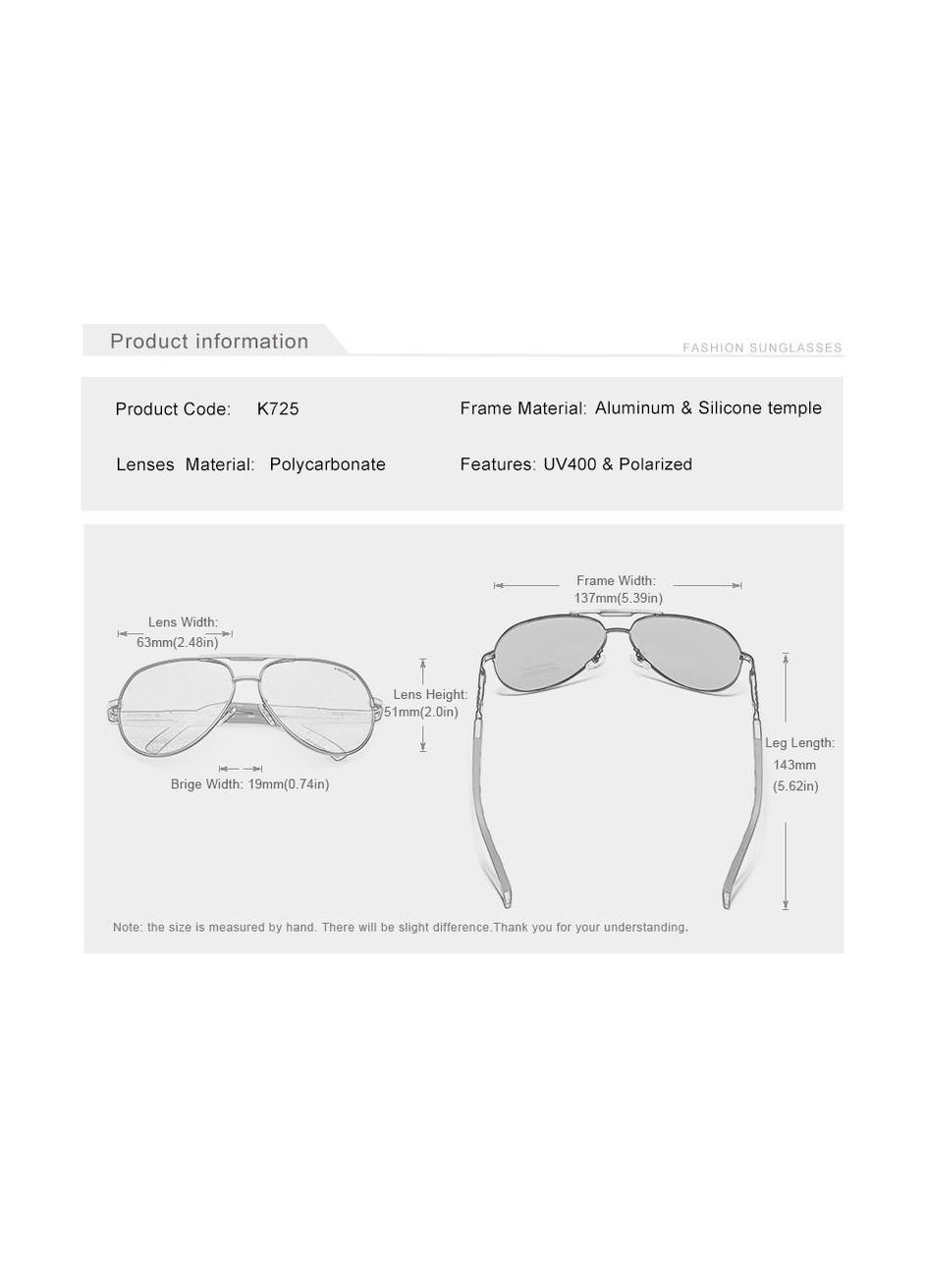 Солнцезащитные очки Авиатор с фотохромными линзами N/K725F DESIGN Gold Photochormic KINGSEVEN (329193201)