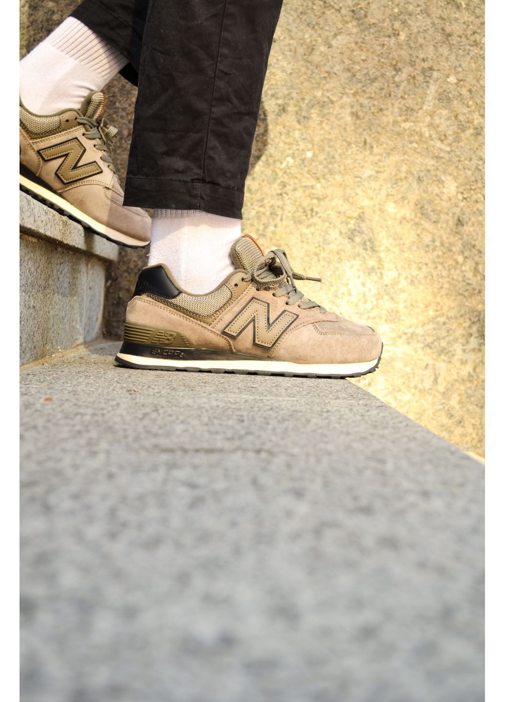 КРОССОВКИ ЖЕНСКИЕ NEW BALANCE 574 BROWN НЬЮ БЕЛАНС 574 No Brand комбинированные демисезоны (368869563)