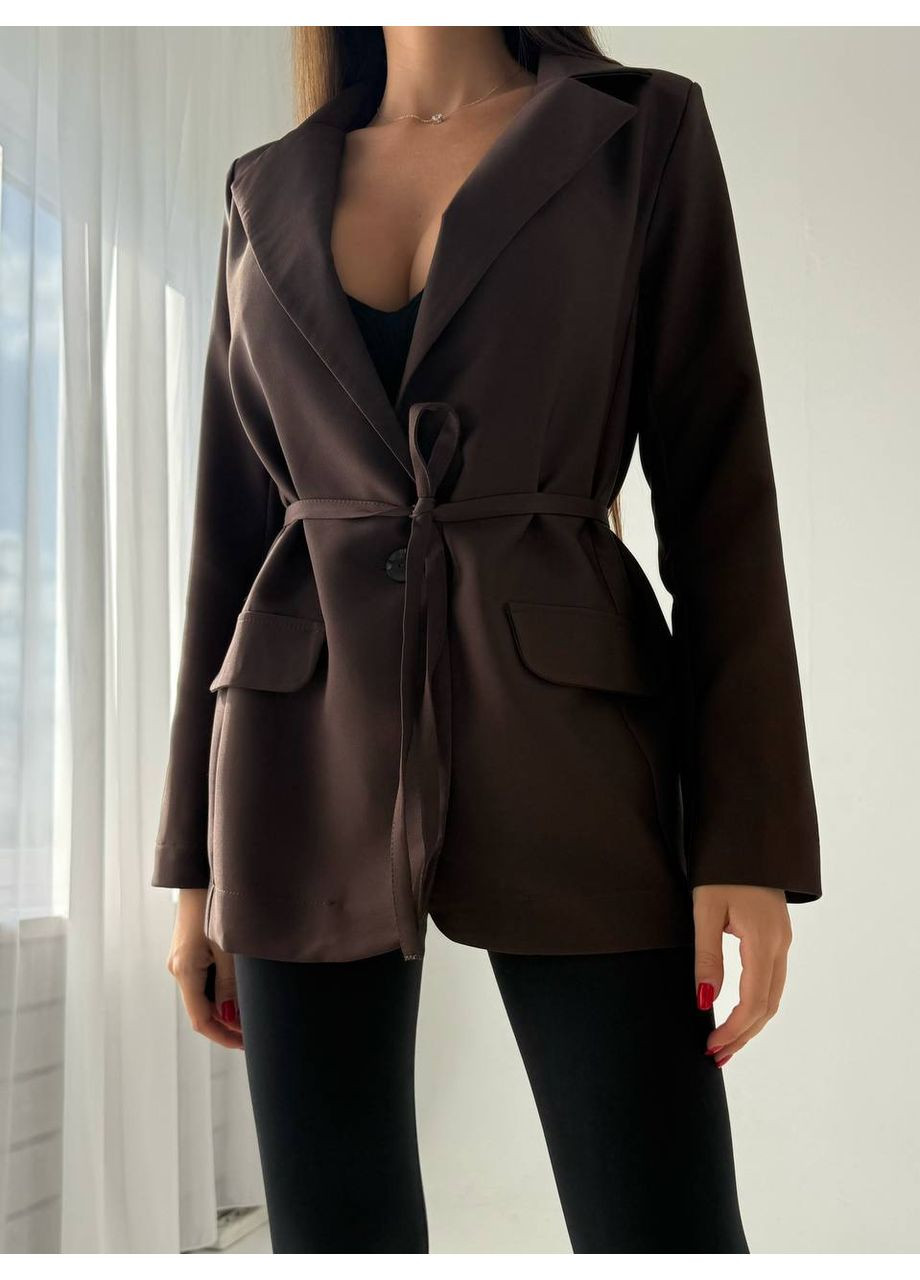 Жіночий піджак під поясок без підкладки No Brand (361626259)