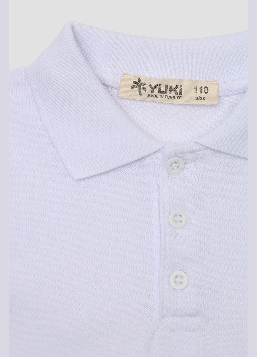 Белая детская футболка-футболка-поло с коротким рукавом для мальчика цвет белый цб-00276064 для мальчика Yuki