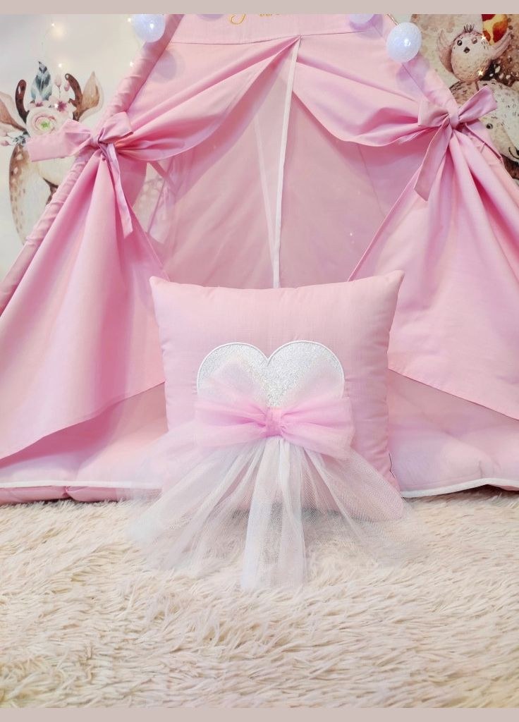 Вигвам Принцесса с ковриком БОН БОН + корзина для игрушек. Полный комплект! No Brand (316256810)