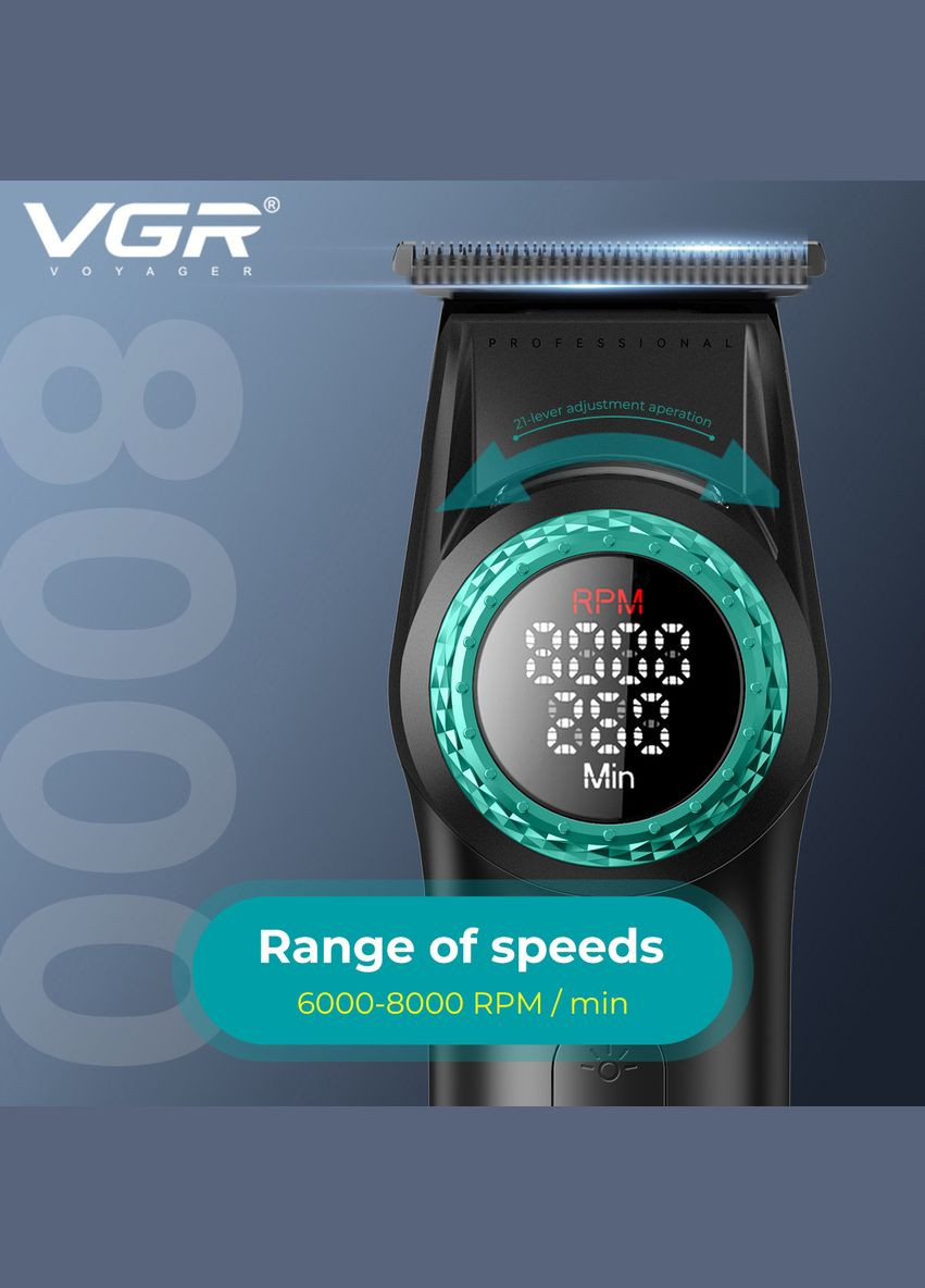 Бритва для бороды V-977, Профессиональная машинка для стрижки головы, Машинка для стрижки XU-881 для дома VGR (351486450)