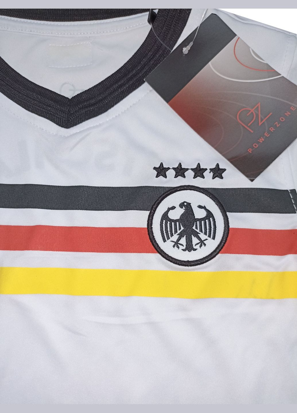 Белая демисезонная спортивная футболка германия / deutschland для мальчика bdo75781 Power Zone