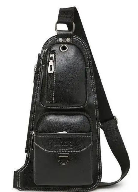 Мужская сумка-рюкзак через плечо Jeep Bags 777, Черный Art (290253023)