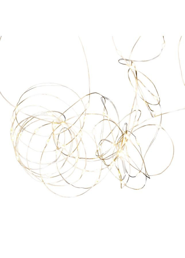 Гірлянда LED Xmas Лінійна 10m (100 ламп прозорий провід) з боксом для батарей AA / Пульт Д/У Warm White PRC (311207514)