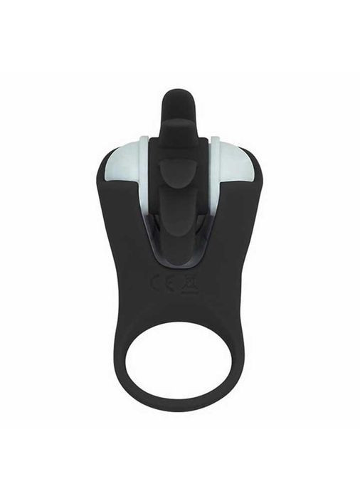 Віброкільце з ротацією для стимуляції клітора 20 режимів чорний No Brand (366667607)