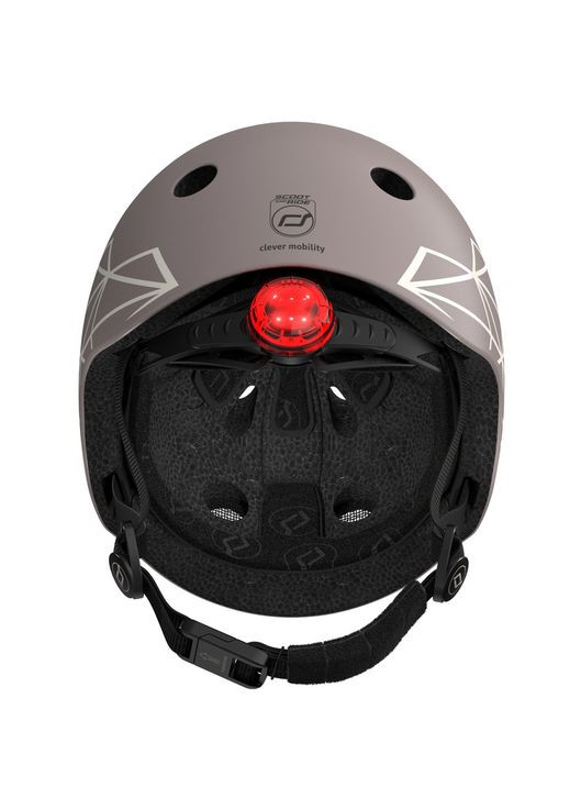 Шлем защитный Scoot and Ride с фонариком, р.XXS/XS, коричневый () Scoot&Ride SR-181206-BROWNLINES (335030582)