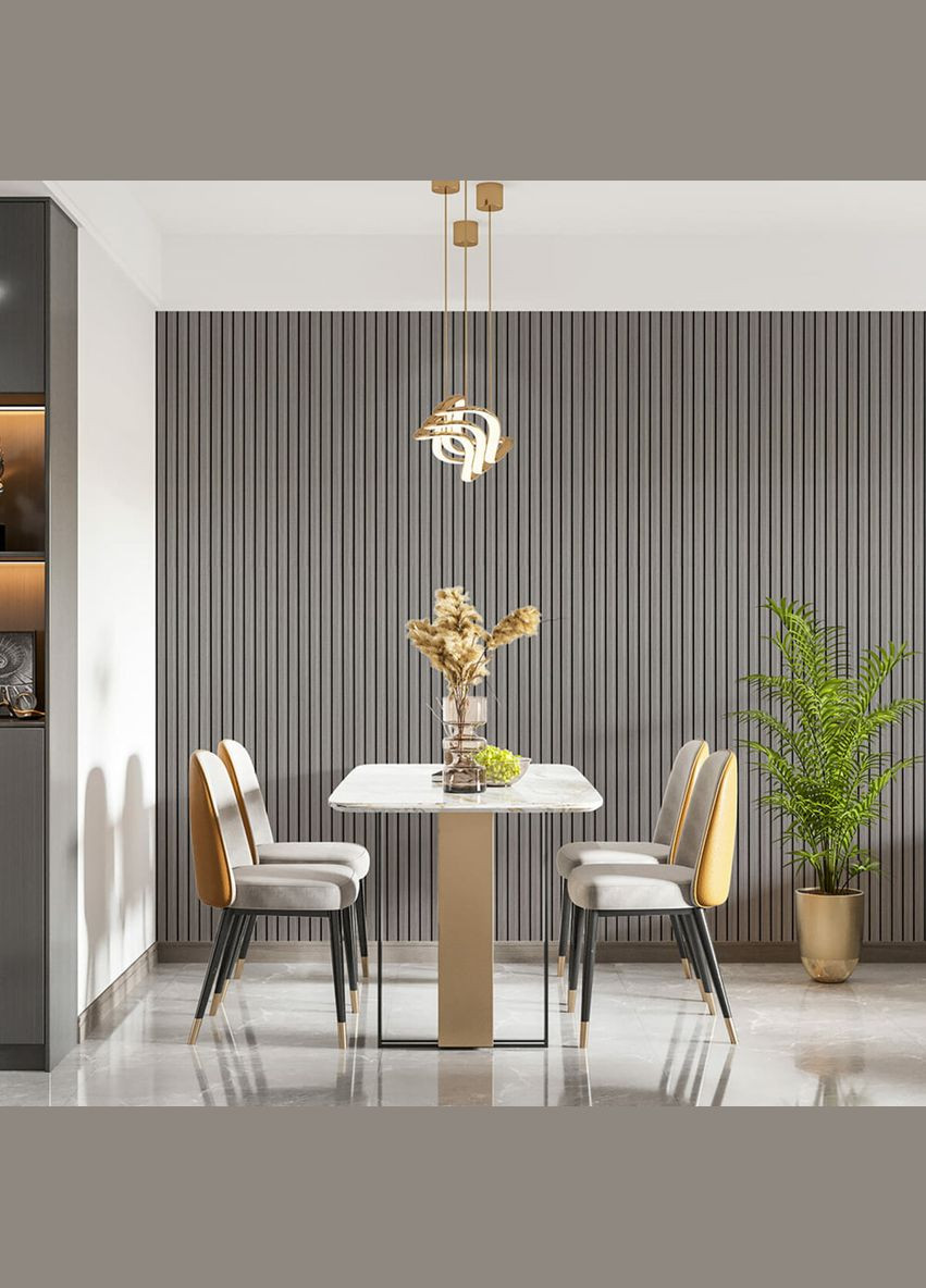 Декоративна рейка WPC стінова сіра 3000*150*9мм (D) SW-00001870 Sticker Wall (316187232)