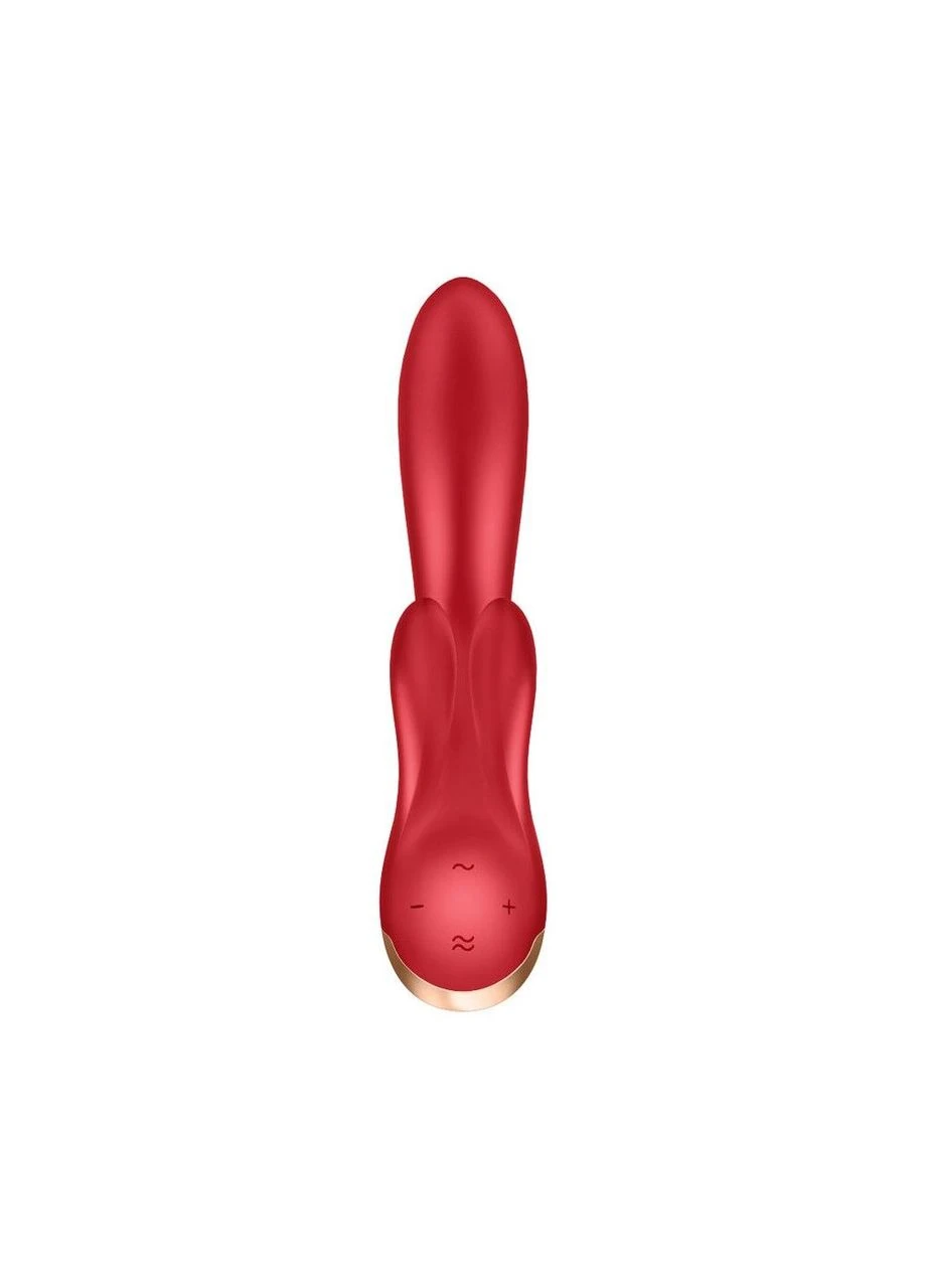 Смарт вібратор кролик із подвійним відростком Double Flex Red Satisfyer (366876746)