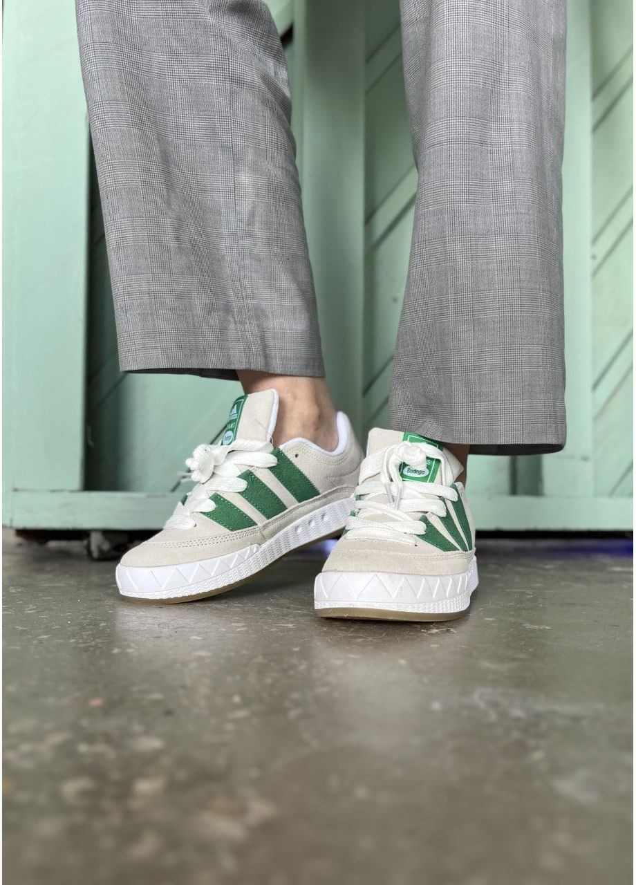 Серые демисезонные кроссовки мужские adidas adimatic green white адидас адиматик No Brand