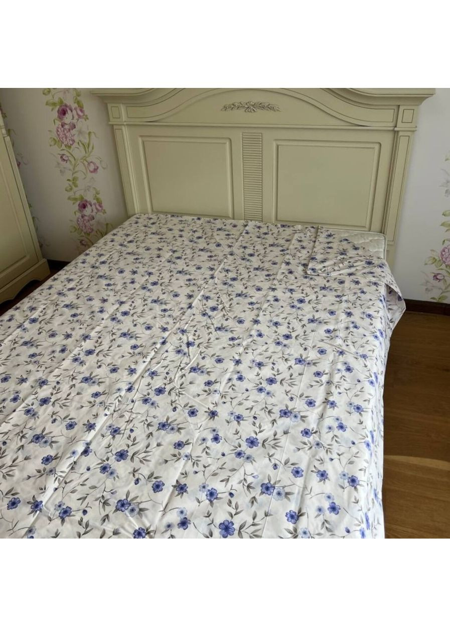 Пододеяльник на запах двухспальный белый Цветы Бязь Голд PD1780 Ananasko (366959178)