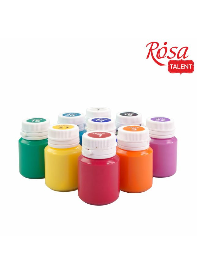 Набор красок для росписи ткани STYLE 9×20мл Rosa Talent (362660861)