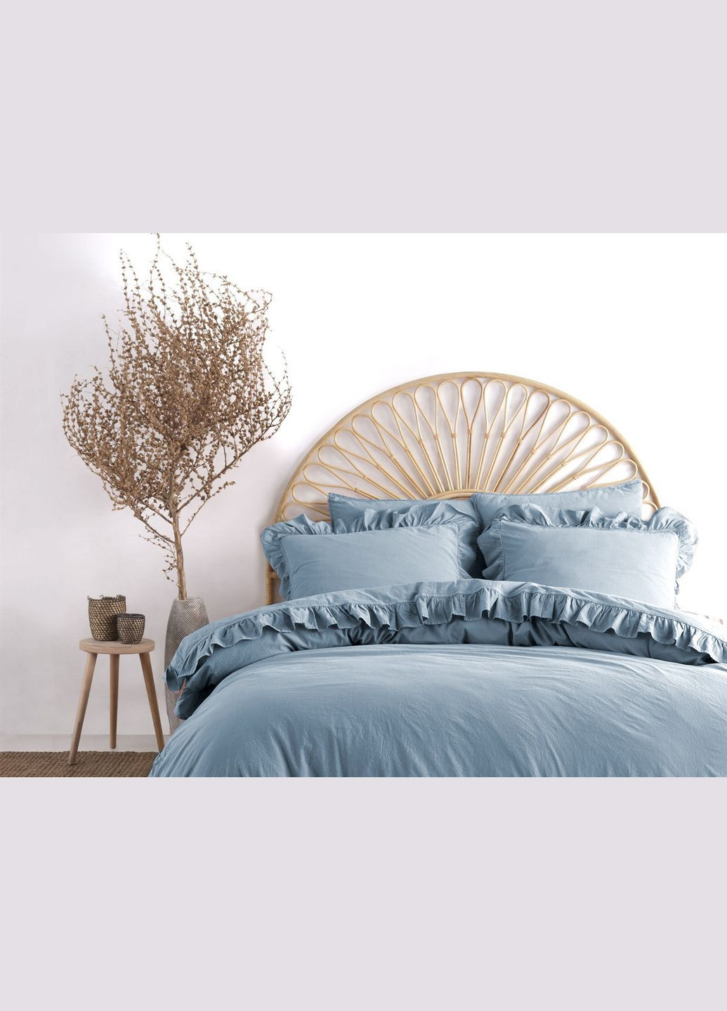 Постільна білизна Stonewashed Exclusve Ranforce 200 x 220 см Akdeniz Mavi Limasso (324624093)