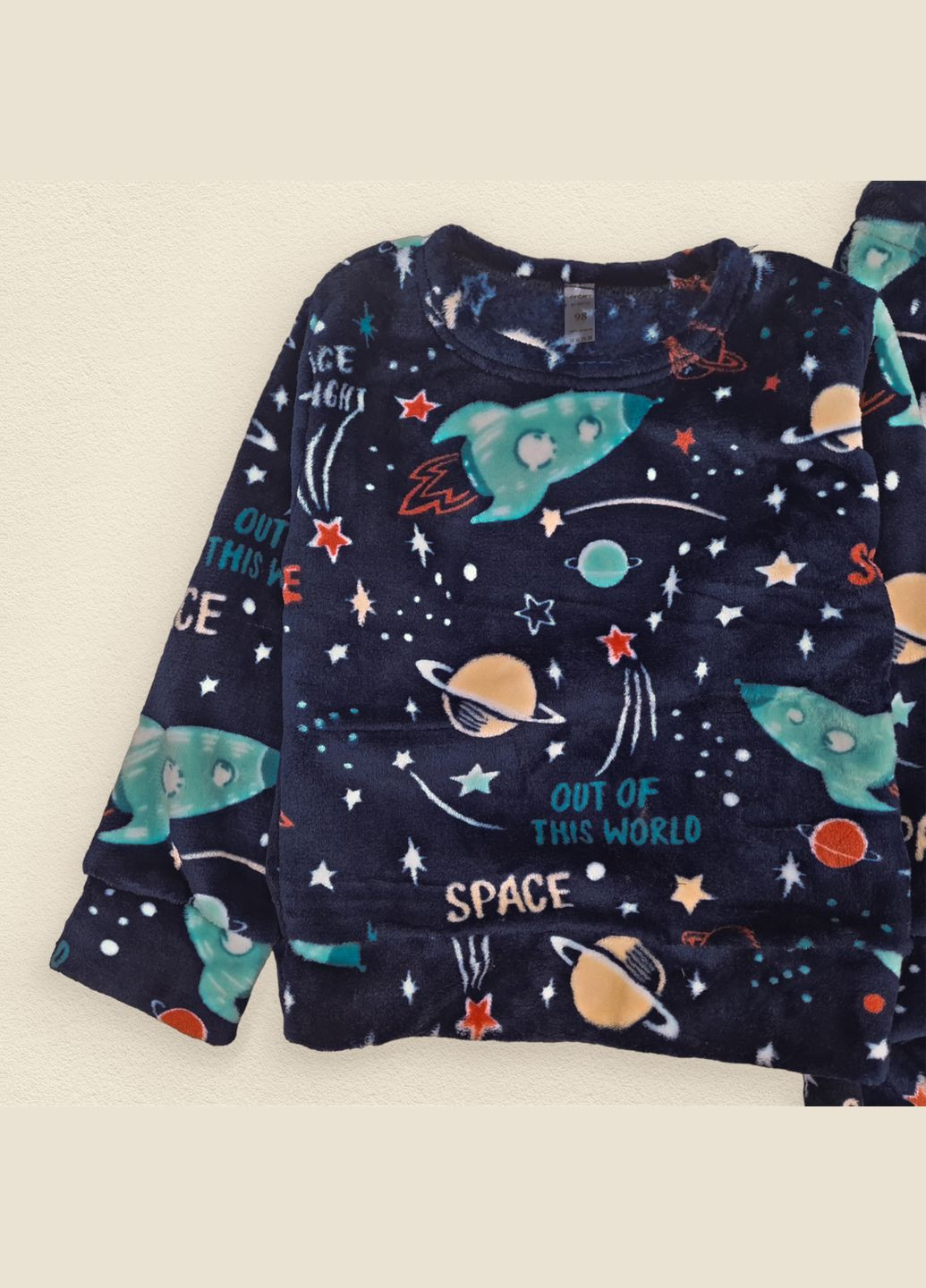 Темно-синяя всесезон теплая детская пижама dexter`s lapki dexter's