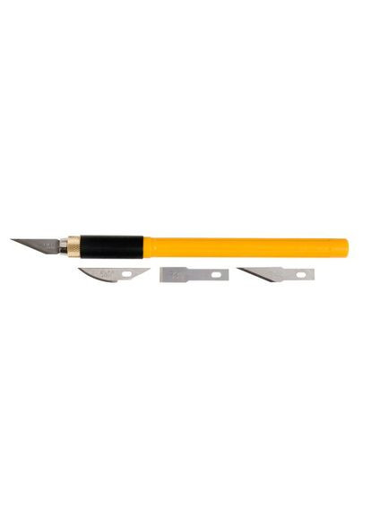 Нож AK4/BP профессиональный для художественных и дизайнерских работ комбинированная (латунь резина пластик) ручка + 7 лезвий (16135) Olfa (276255164)