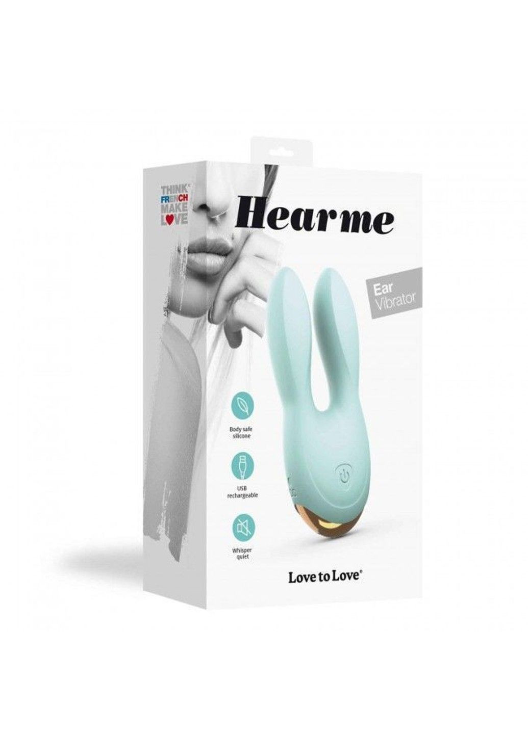 Вибратор кролик Hear Me Menthe с двумя моторчиками и разноцветной подсветкой LED вибромассажер для женщин Love To Love (298349325)