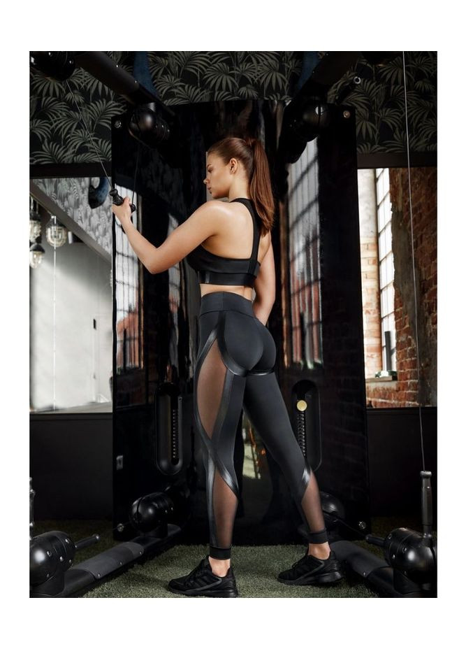 Черные демисезонные леггинсы etna mesh long (etna-mesh-long) Radical