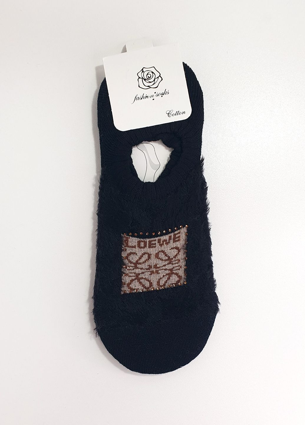 Чорні жіночі махрові слідки UGG малюнки (367185066)