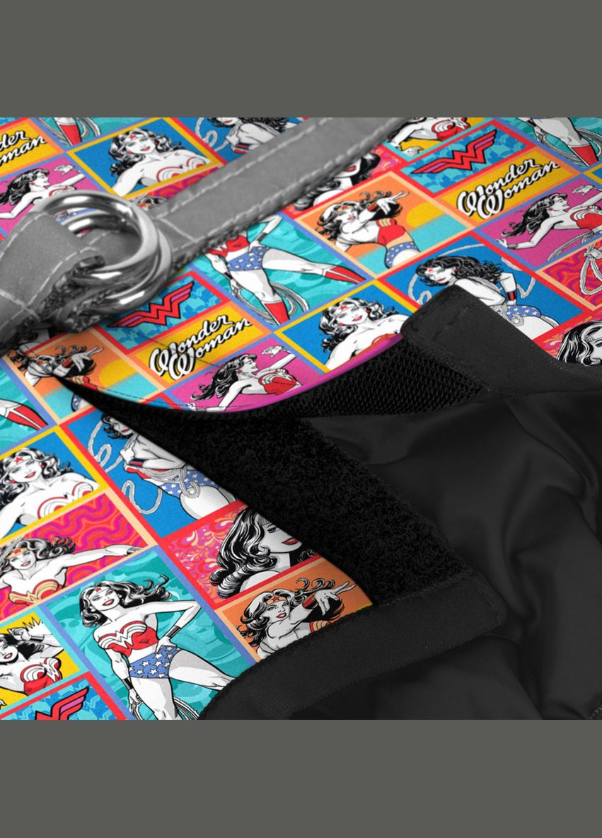 Шлея для собак м'яка Clothes "Диво-жінка комікс" XS1, В 24-27 см С 18-20 см WAUDOG (279563830)