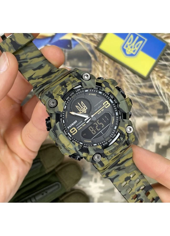 001CMGRUAGD Тризуб золото Зеленый камуфляж + Коробка. No Brand (387390134)