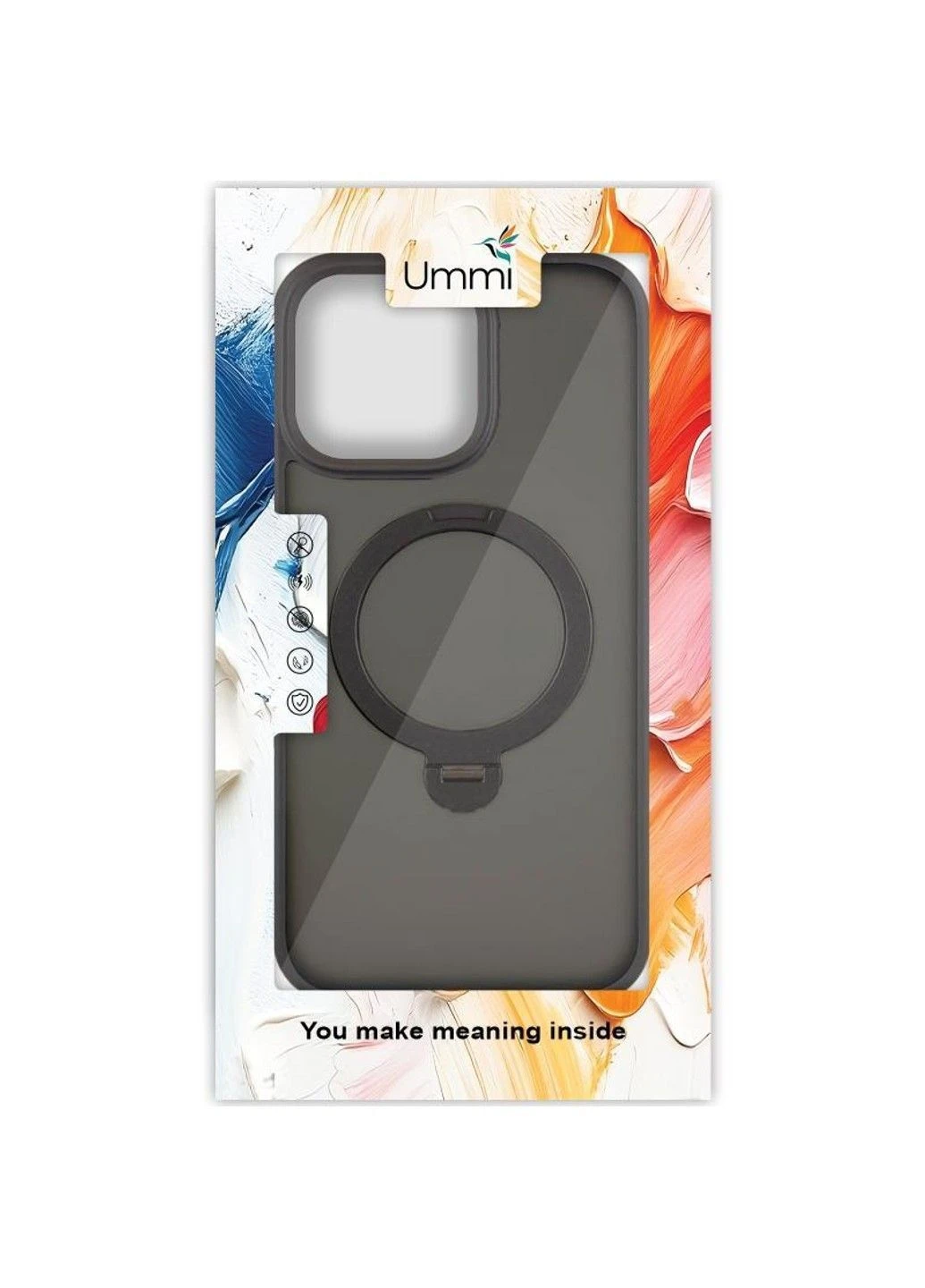 Чохол Ummi Colorful with MagSafe HQ Ring для Apple iPhone 15 (6.1") Black No Brand (382767761)