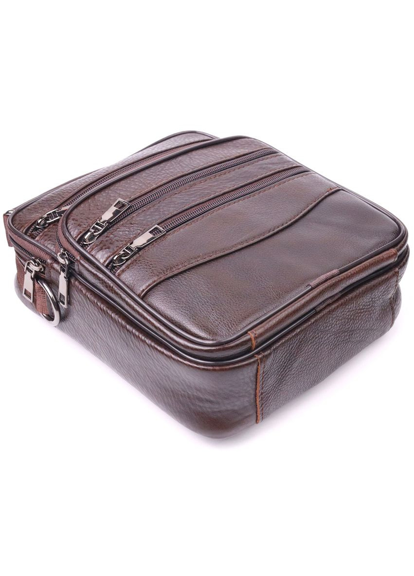 Кожаная сумка кросс боди мужская через плечо коричневая 21274 Vintage (329195531)