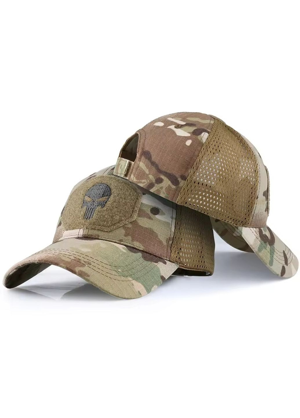 Тактическая летняя кепка в цвете мультикам/бейсболка военная с липучкой и черепом Neat-Oh (366547308)
