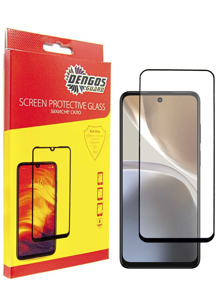 Защитное стекло для Motorola Moto G31/G32 Black Full Glue (TGFG-247) DENGOS (336953247)