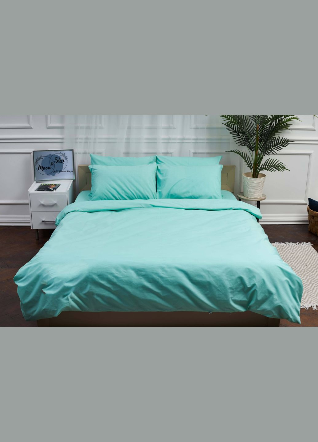 Комплект постельного белья семейный 160х220х2 наволочки 4х70х70 Бязь Gold Люкс (MS-820001215) Moon&Star Mind (285717720)