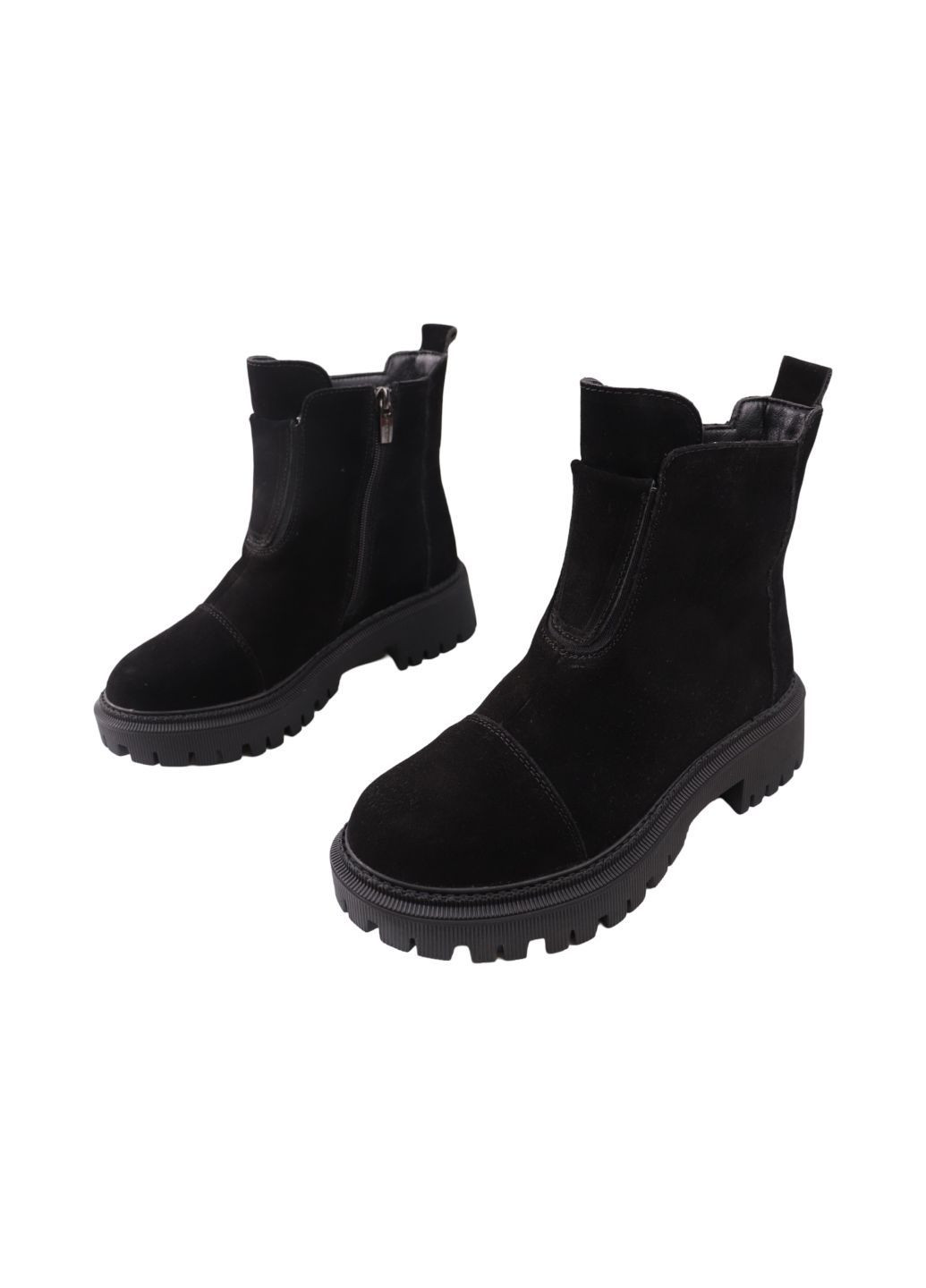 ботинки женские черные натуральная замша Lifexpert
