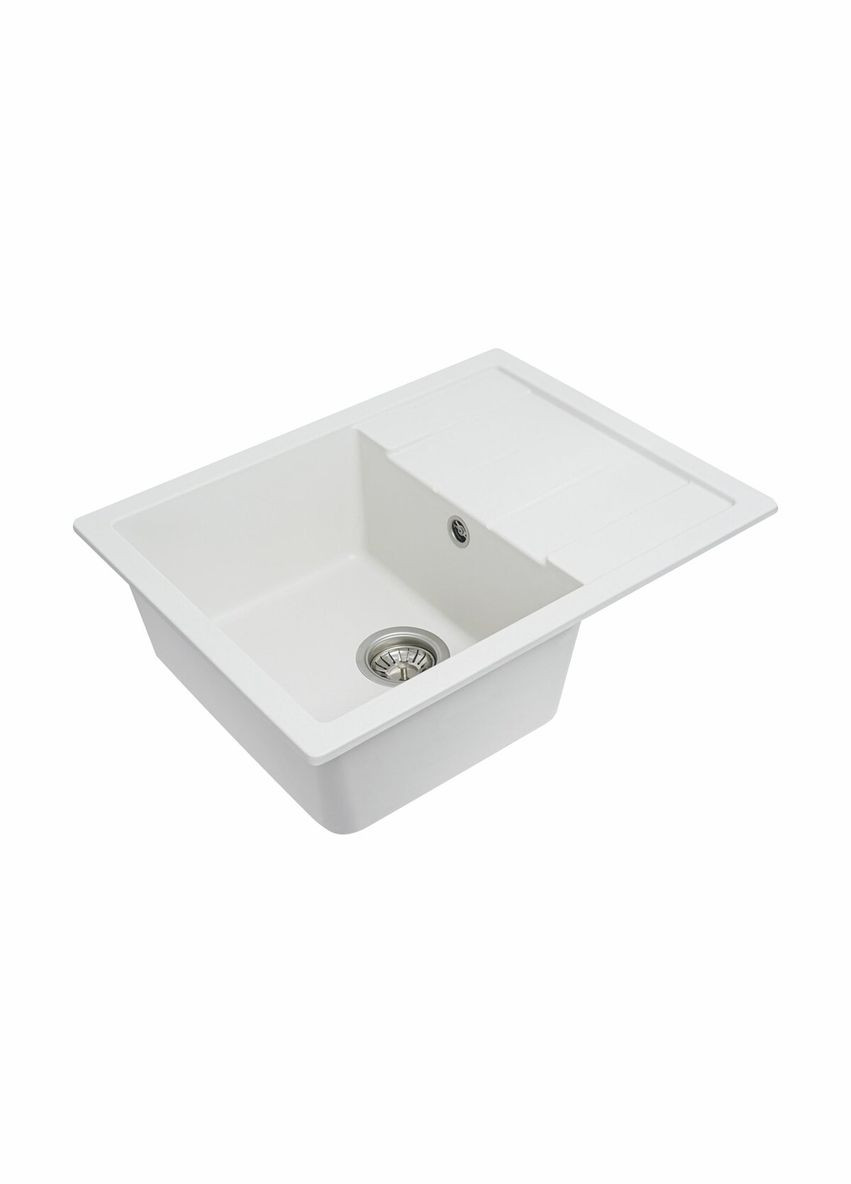 Гранітна мийка для кухні INTENSO 6550 матова Білосніжна Valeso (336932338)