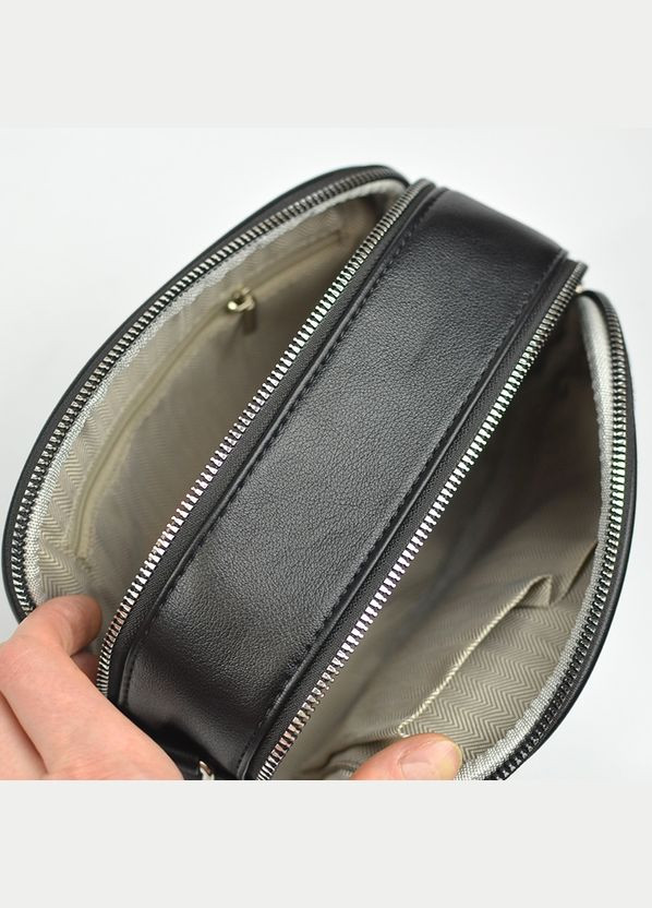 Замшевая черная маленькая женская овальная модная сумка кросс боди через плечо Yirui (290187047)