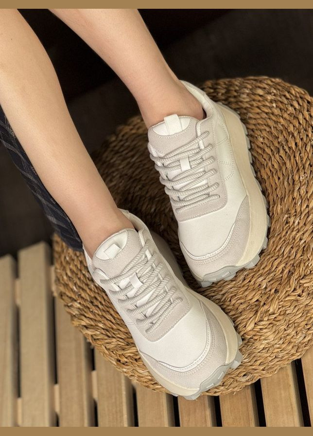 Повседневные женские кроссовки / Кожаные кроссовки для девушек/ Спортивные кроссовки весна-лето для женщин Happy белые (335413855)