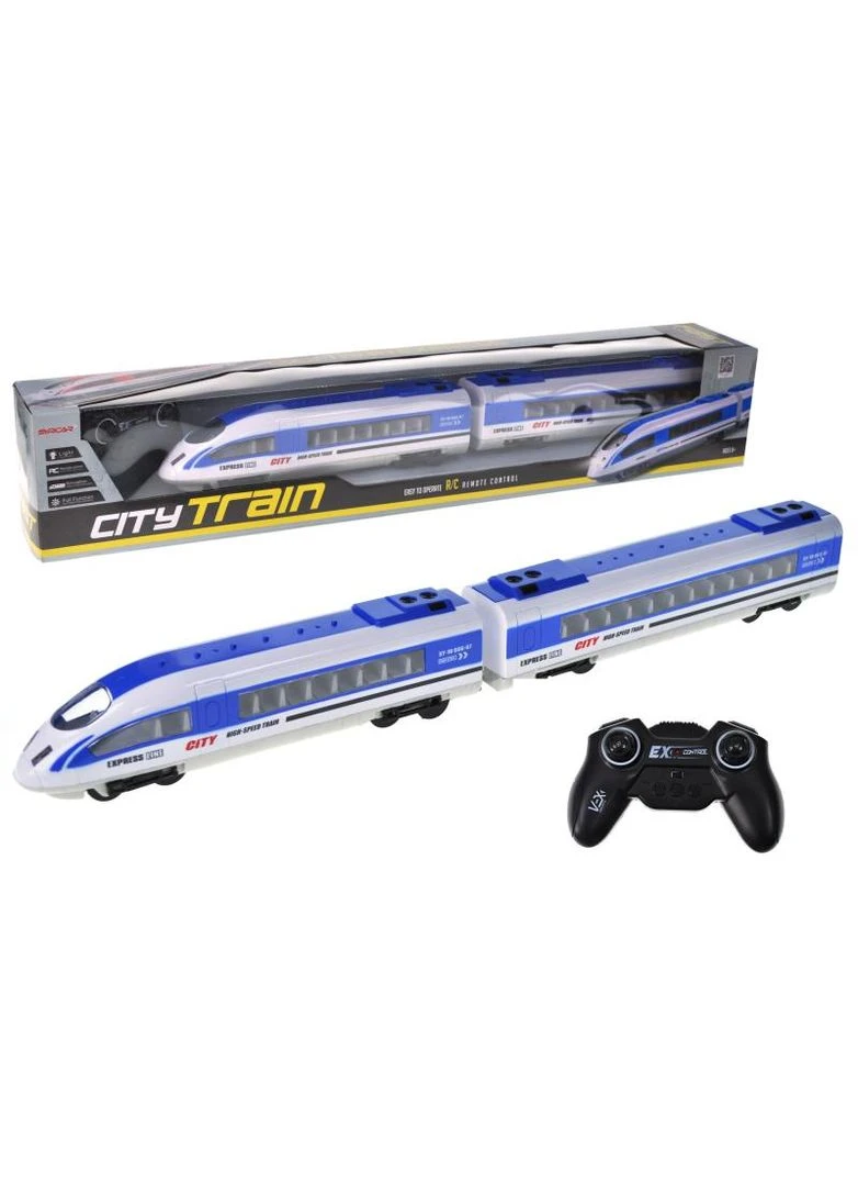 Игрушечный скоростной поезд на радиоуправлении аккумуляторный City Train 666-696MA, в коробке р.77.8x10.5x13 см YG Toys No Brand (393216179)