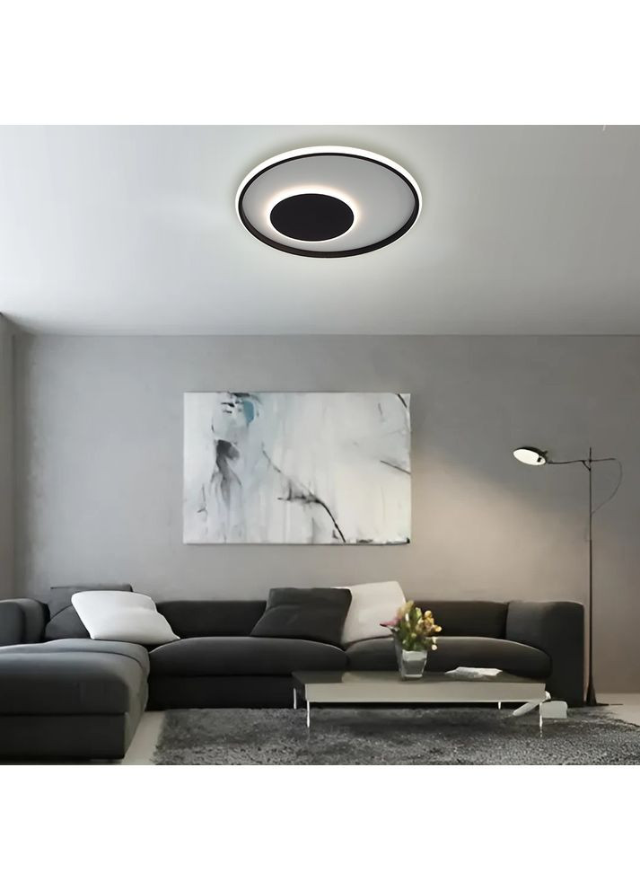 Керована світлодіодна СМАРТ люстра INFINITO R 60 Вт 472x54 мм Чорно-біла ESLLSE (367831343)